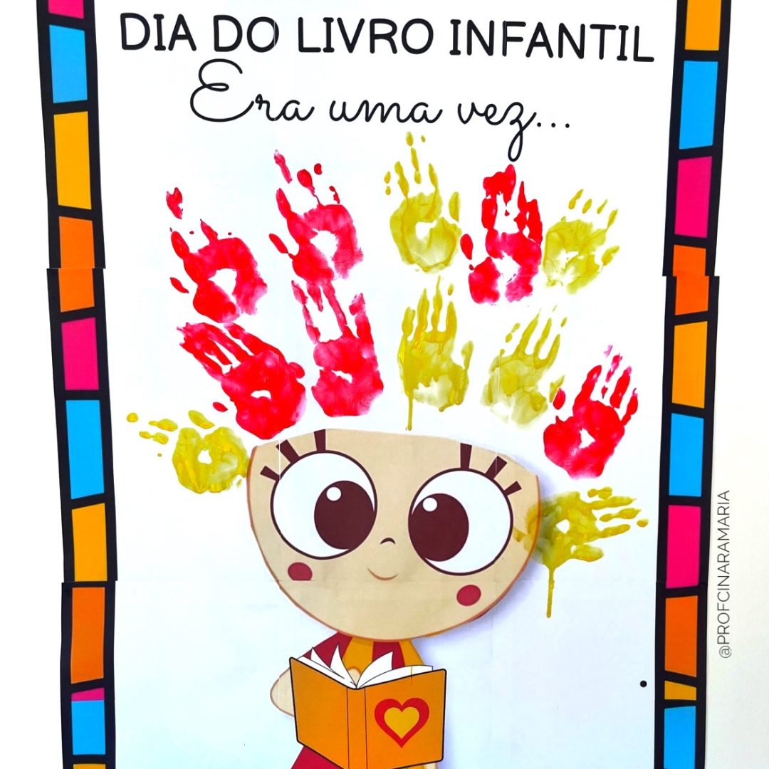 Banner pintura coletiva dia do livro infantil