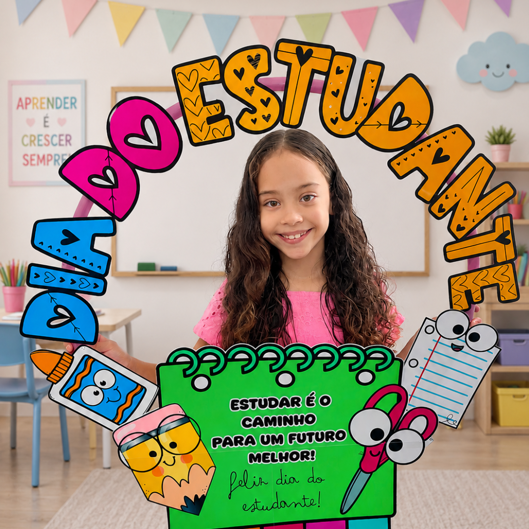 Decoração bambolê DIA DO ESTUDANTE