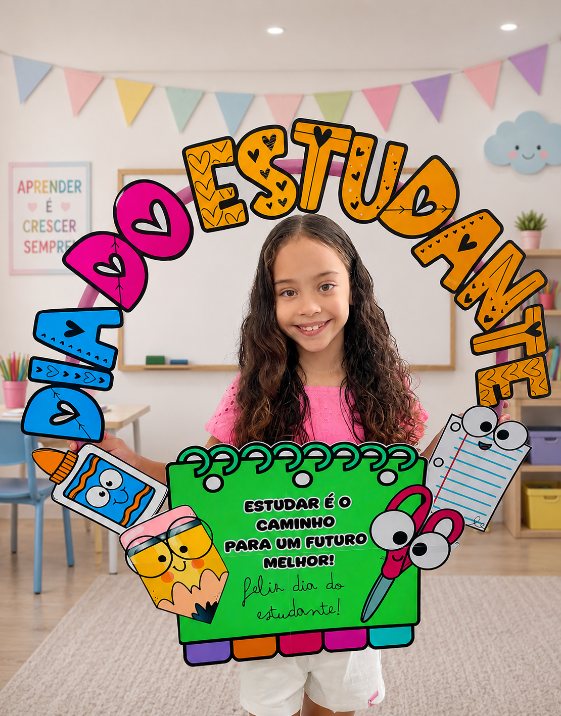 Decoração bambolê DIA DO ESTUDANTE