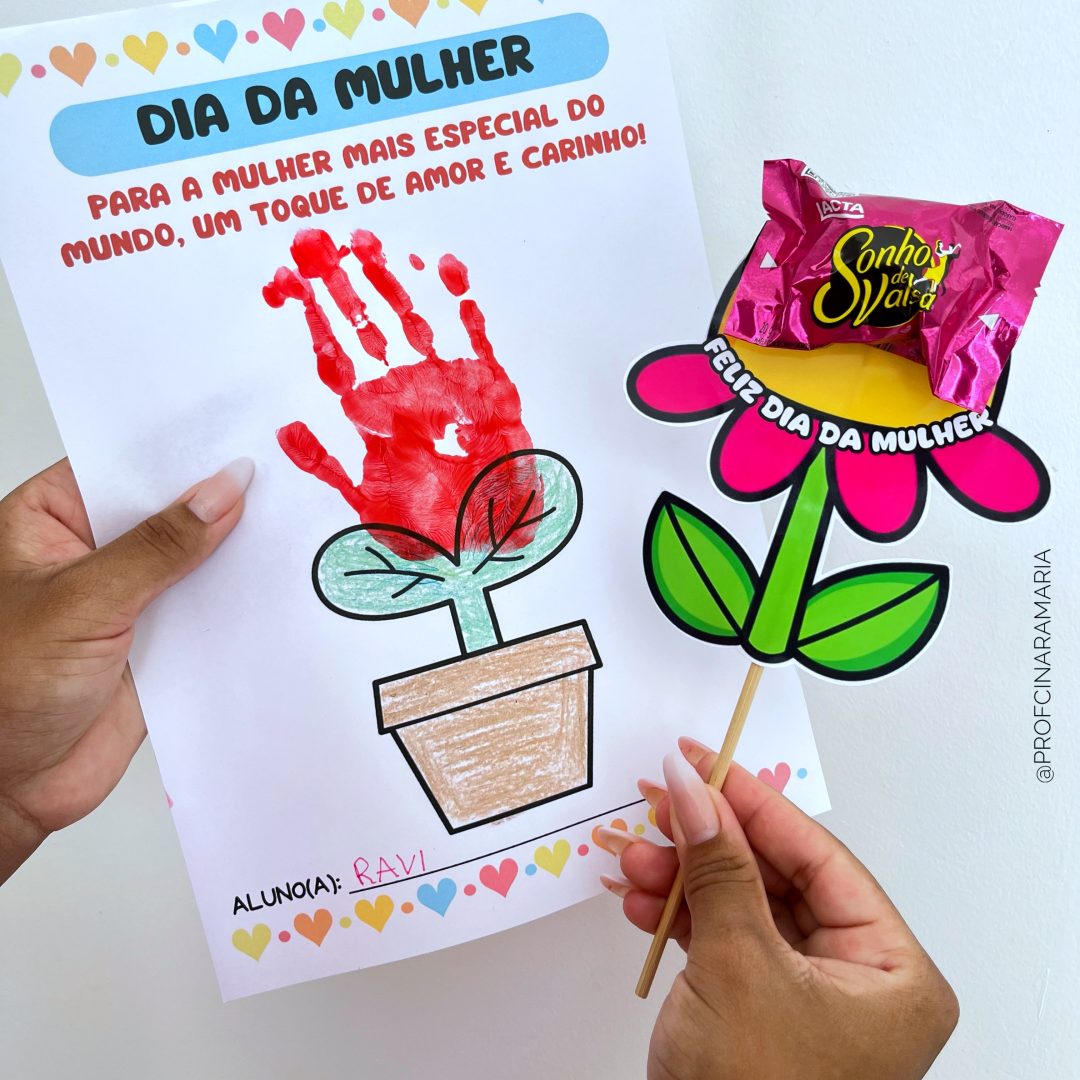 Atividade lúdica DIA DA MULHER + Lembrancinha