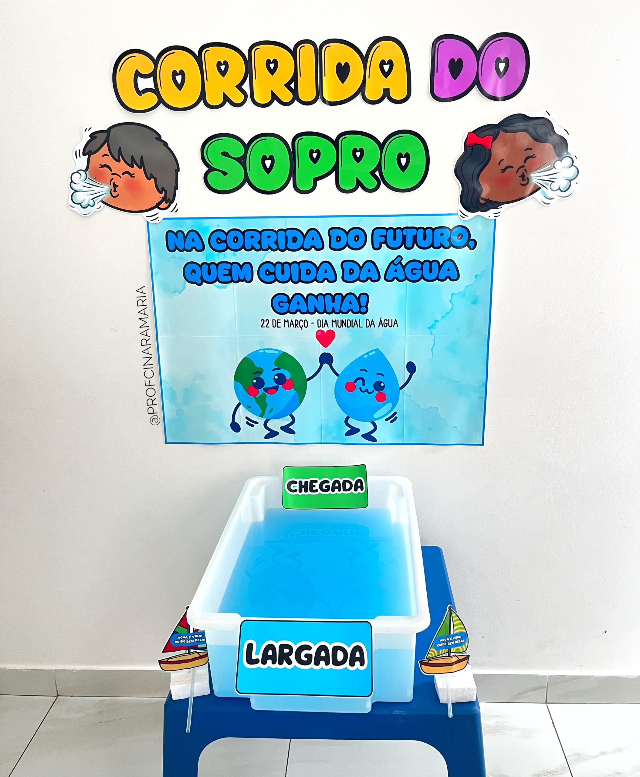 Brincadeira Corrida do Sopro DIA DA ÁGUA - Imagem 2