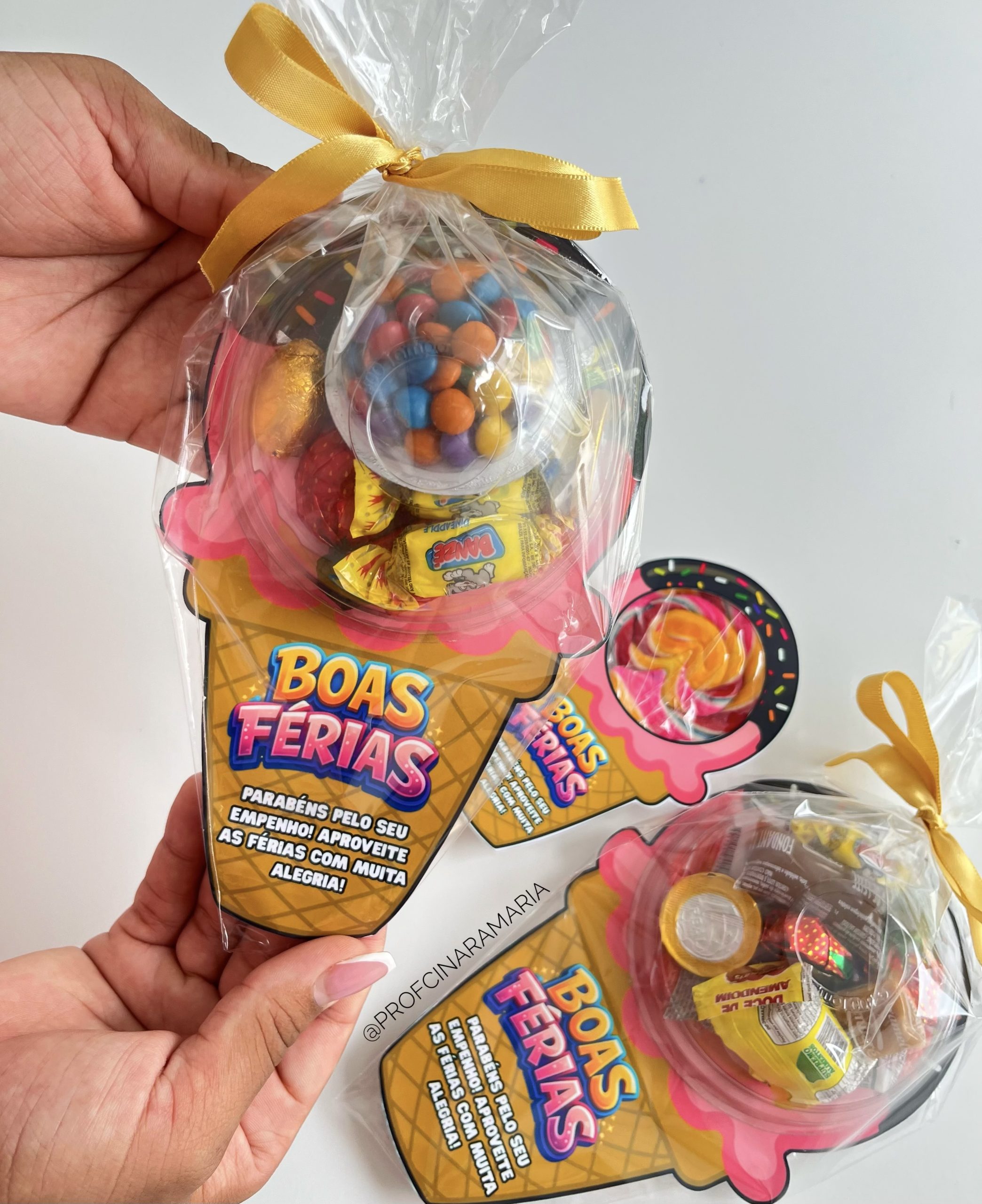 Lembrancinha cartão sorvete BOAS FÉRIAS