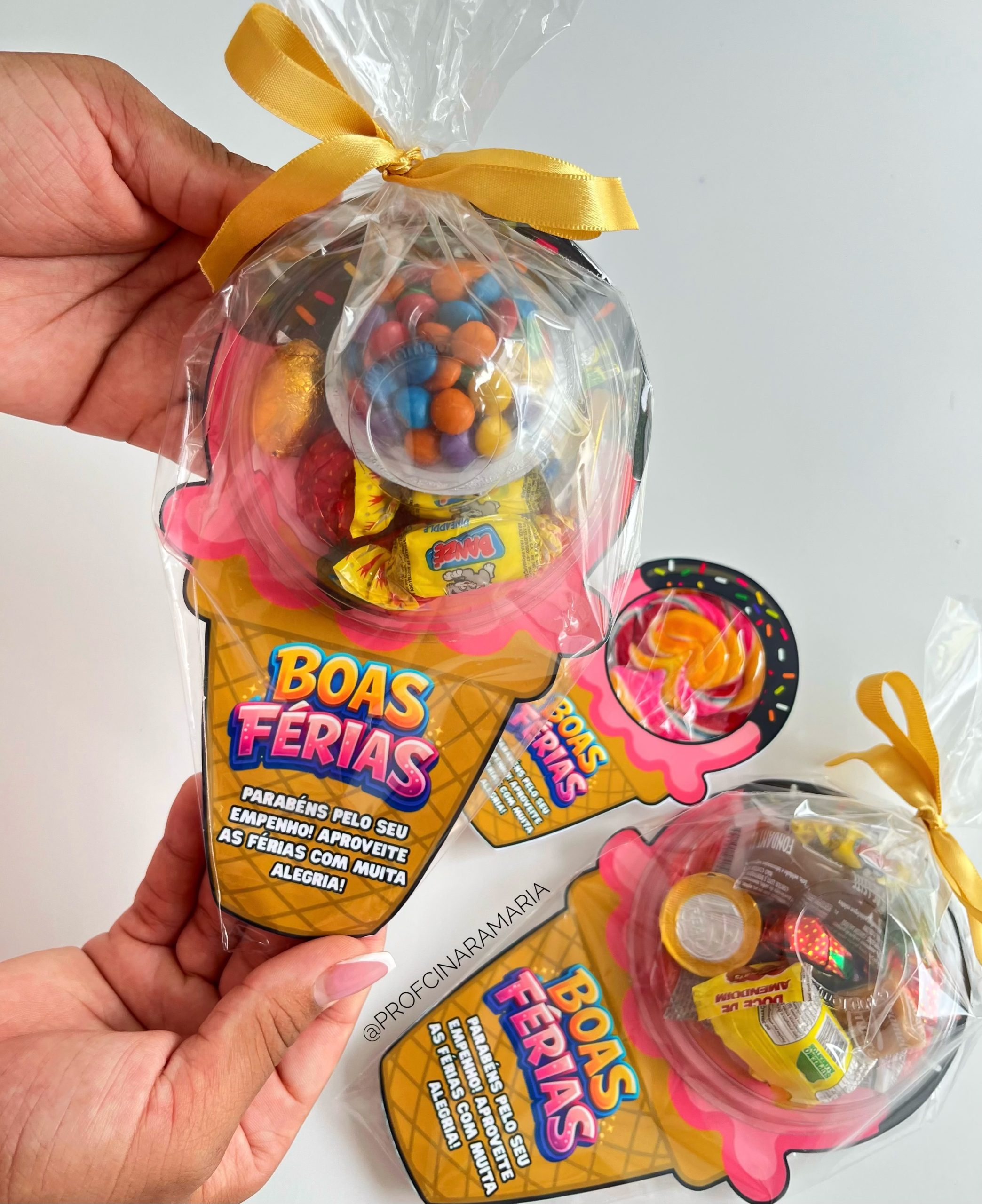 Lembrancinha cartão sorvete BOAS FÉRIAS