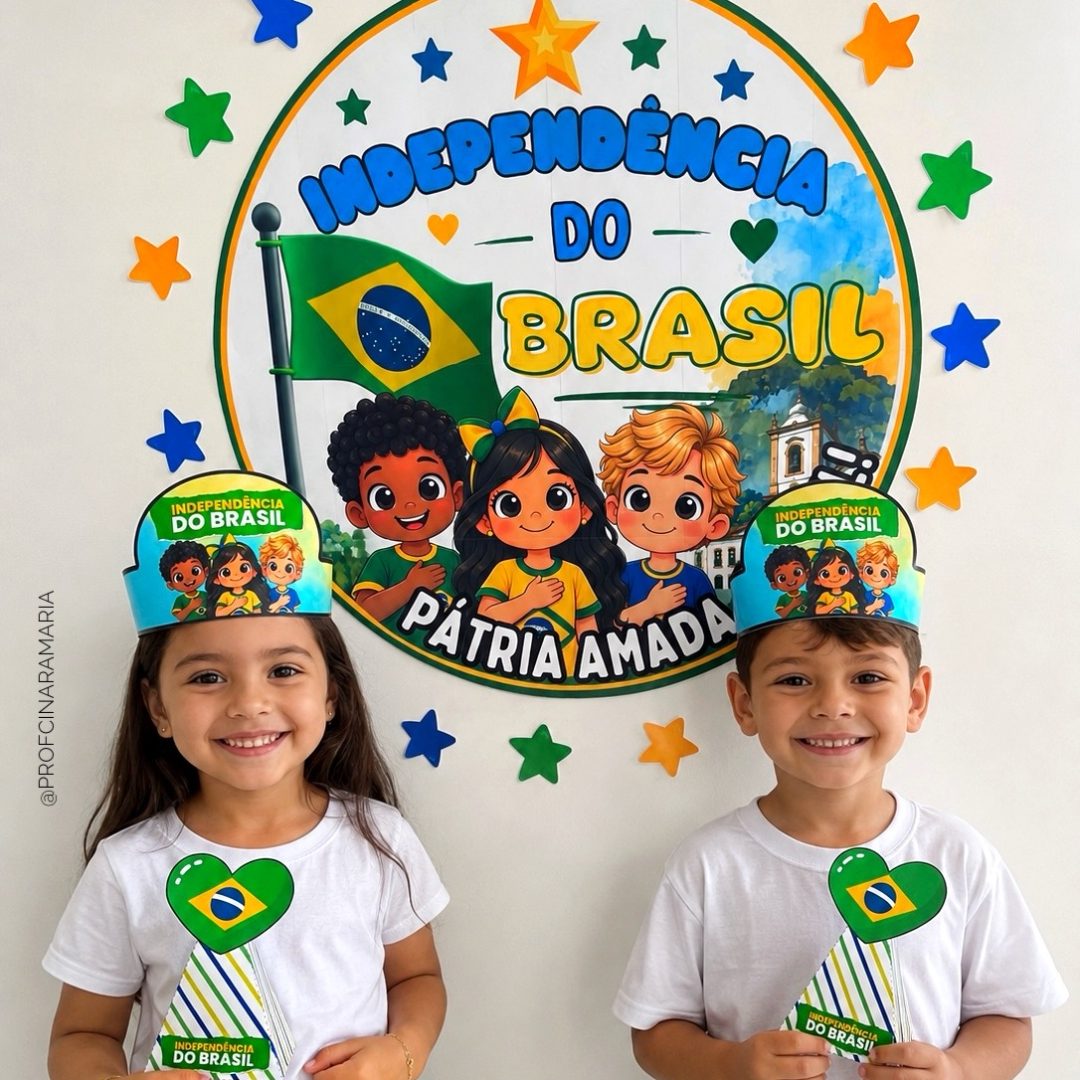 Painel redondo + lembrancinhas INDEPENDÊNCIA DO BRASIL