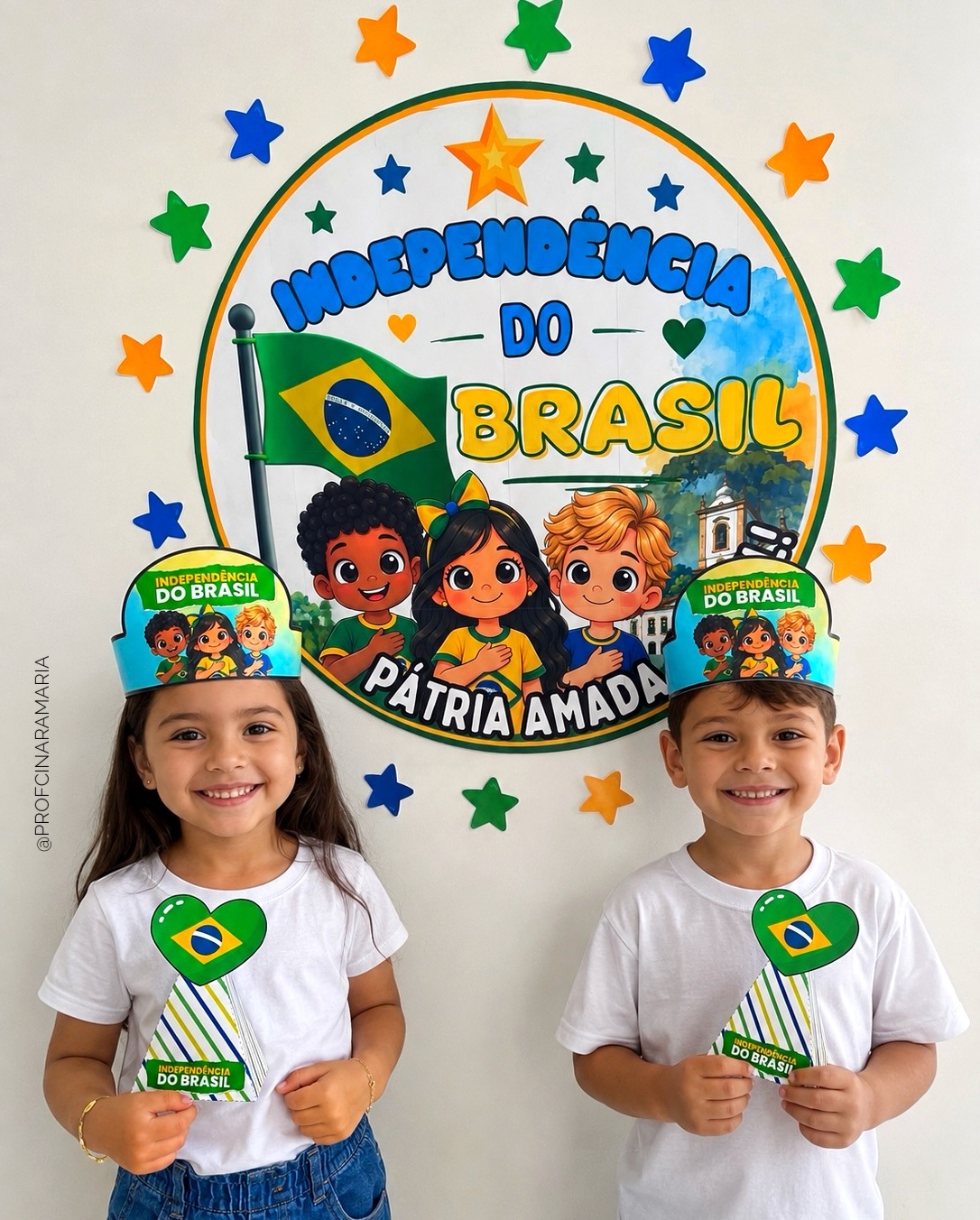 Painel redondo + lembrancinhas INDEPENDÊNCIA DO BRASIL