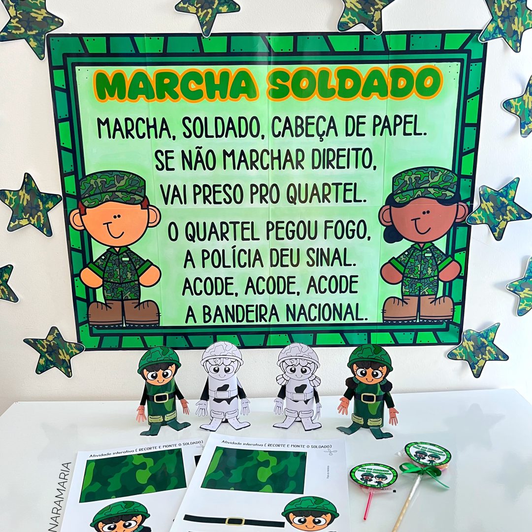 Banner + atividade interativa DIA DO SOLDADO