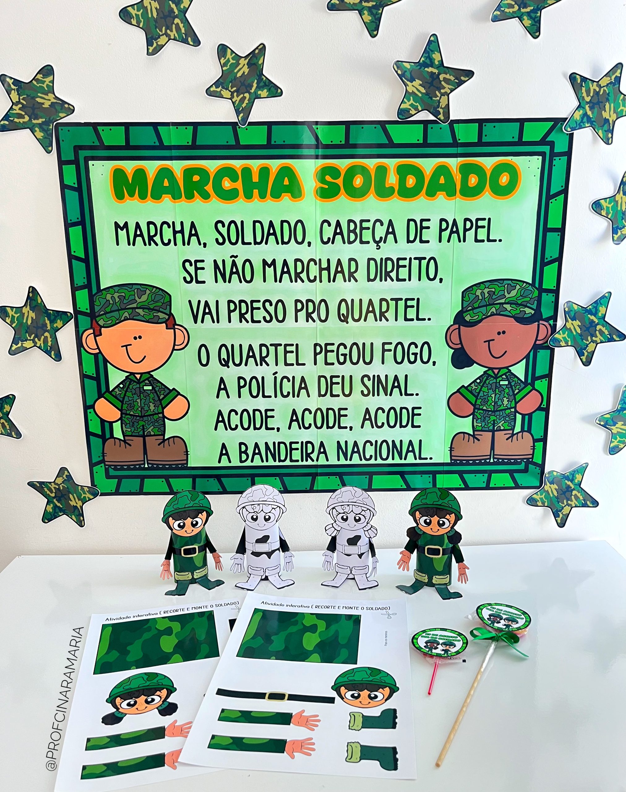 Banner + atividade interativa DIA DO SOLDADO