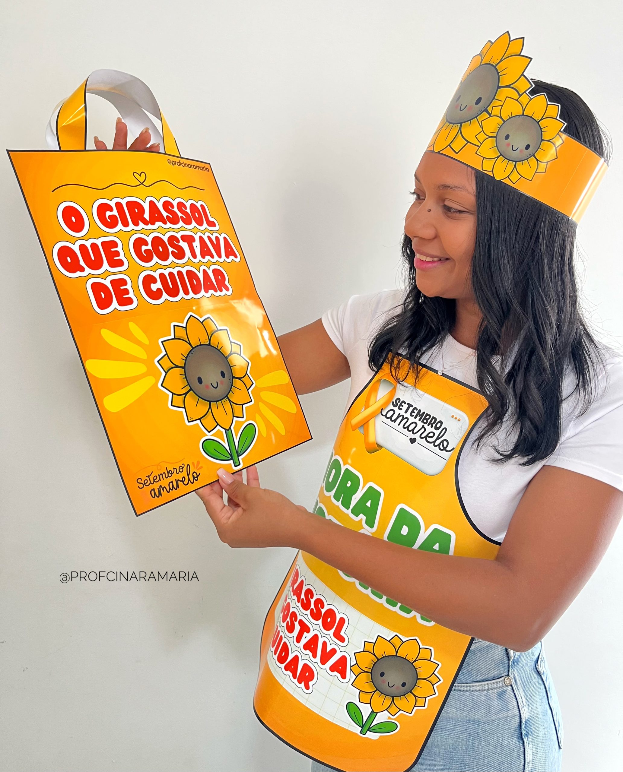 História na sacola O GIRASSOL QUE GOSTAVA DE CUIDAR