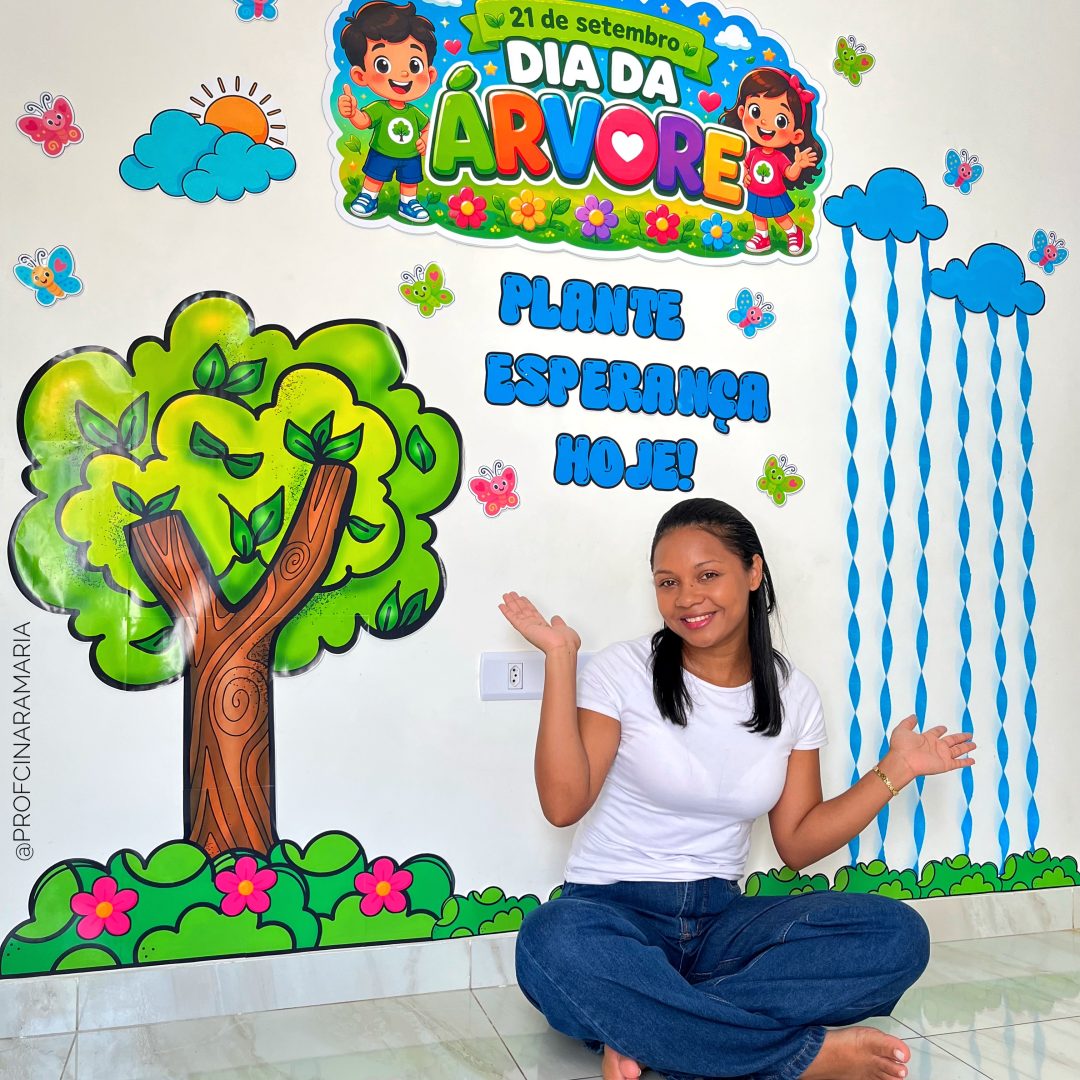 Painel dia da árvore PLANTE ESPERANÇA HOJE
