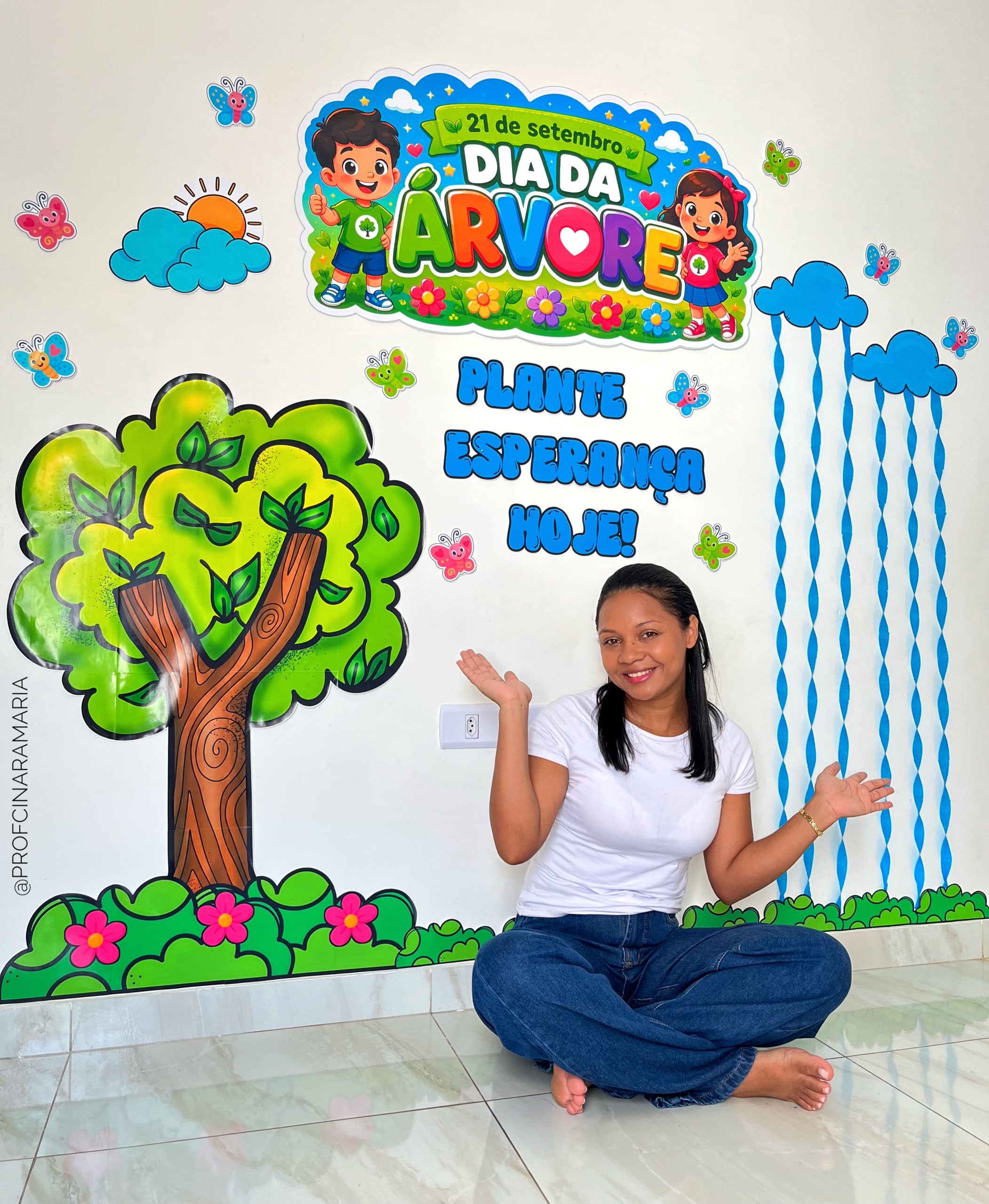 Painel dia da árvore PLANTE ESPERANÇA HOJE