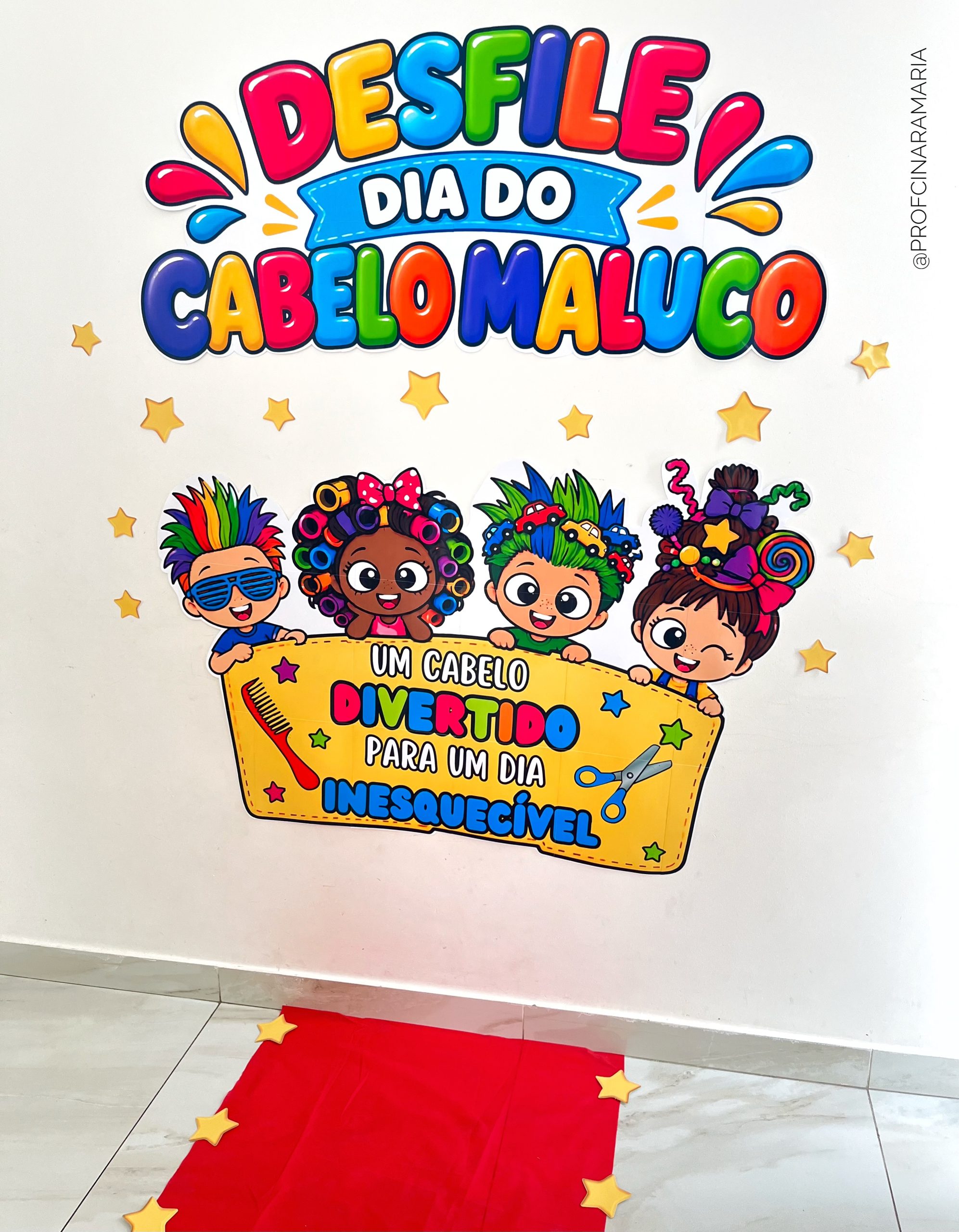Painel desfile DIA DO CABELO MALUCO