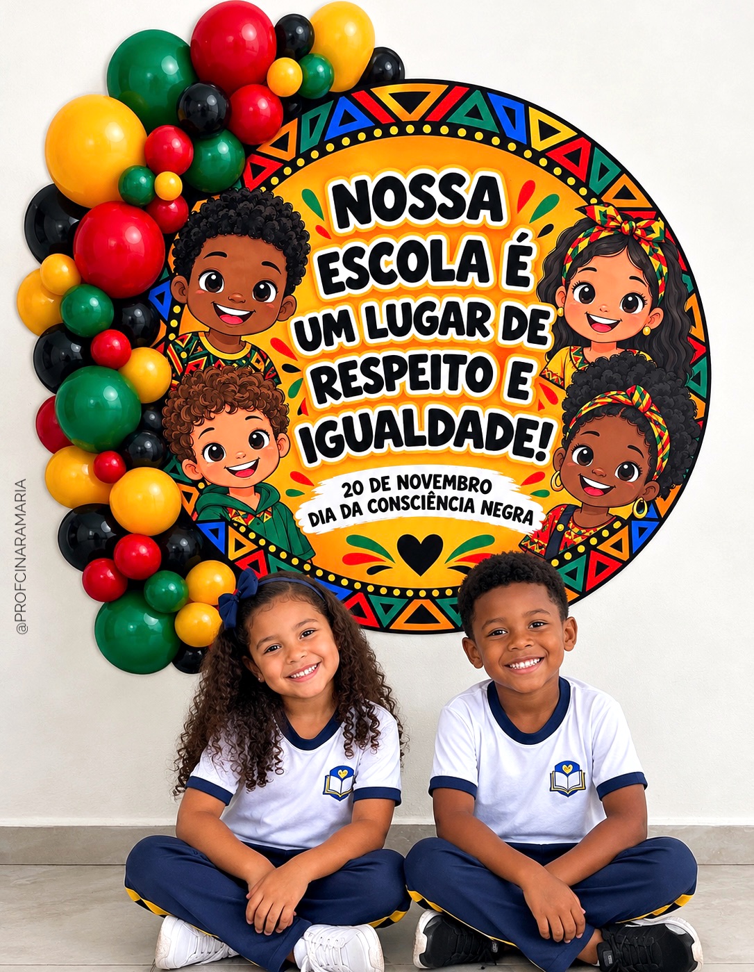 Painel redondo dia da Consciência Negra